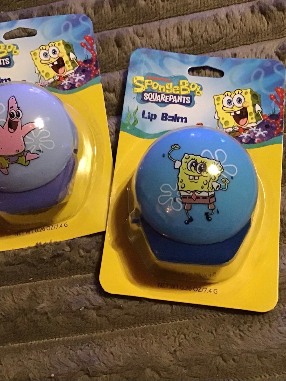 Set of two SpongeBob SquarePants Blue Character Lip Balm Pod